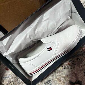 Tommy Hilfiger White Slip-On Sneakers